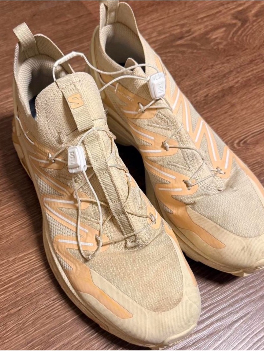 Salomon’s Women's Beige and Tan Trail Athletic Shoes